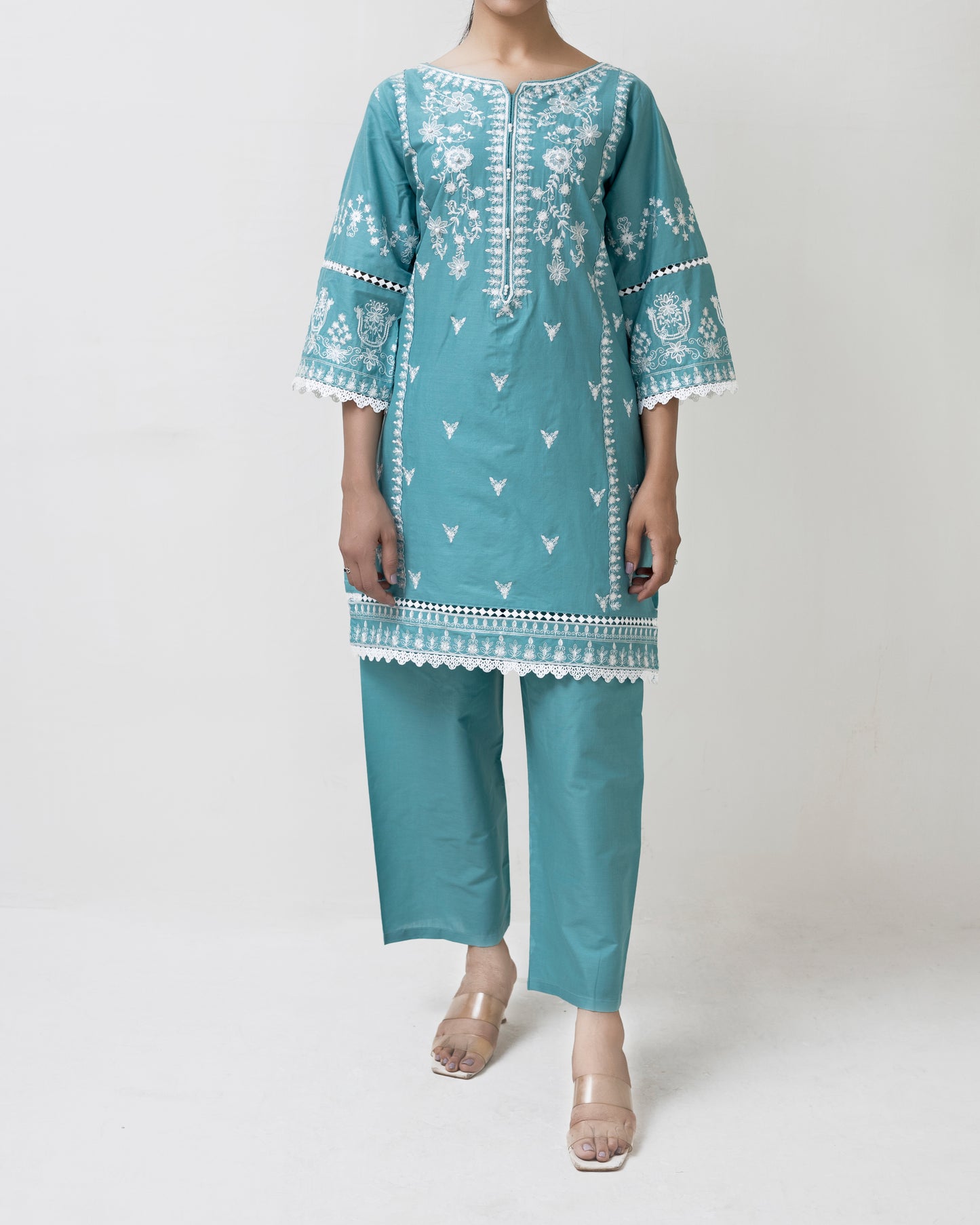 Stitched Embroidered lawn 2piece