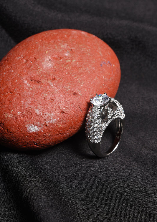 Silver bridal ring